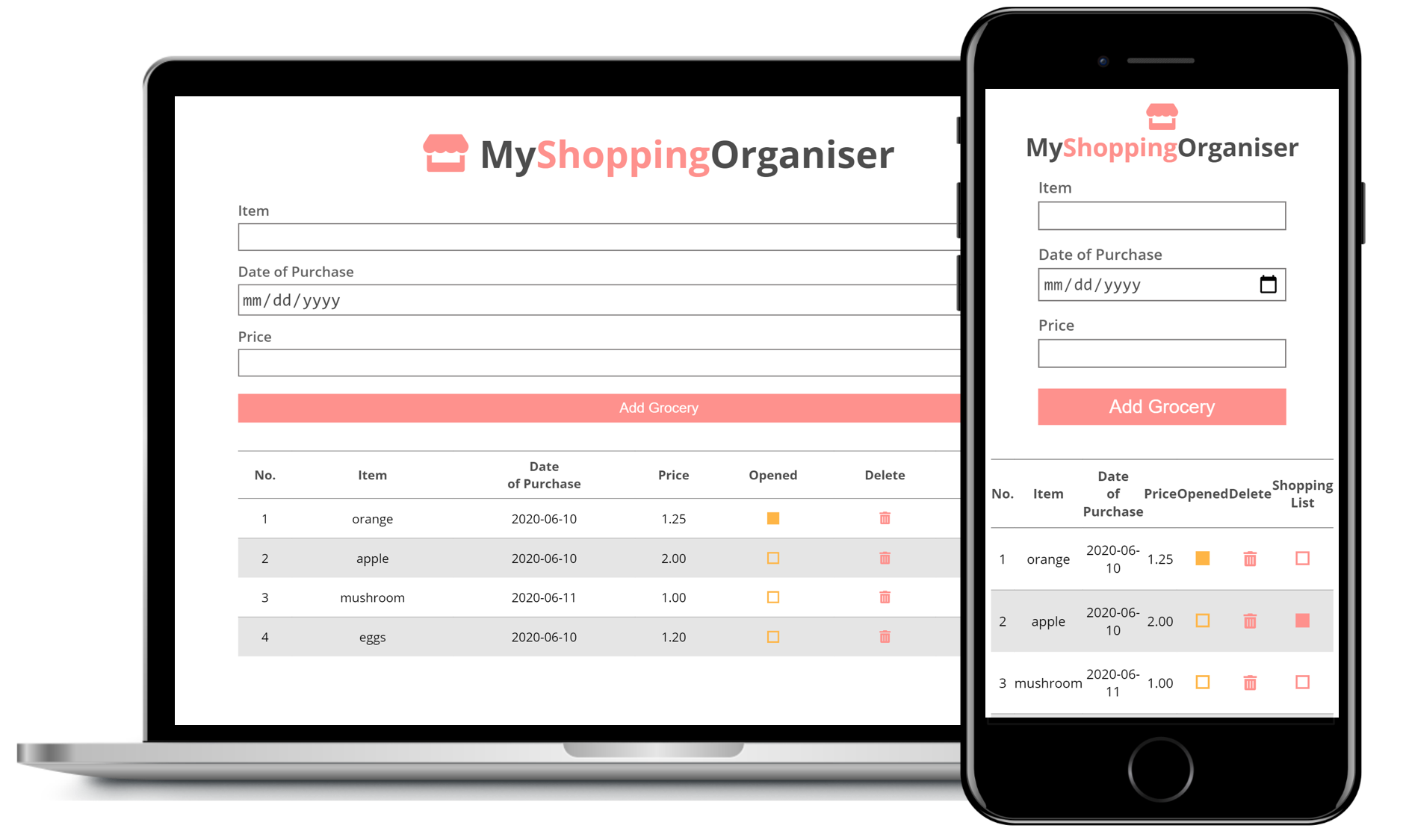 my-shopping-organiser